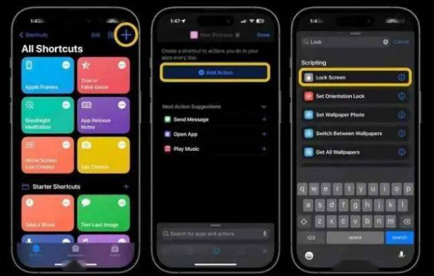 福州苹果14锁屏维修店分享iPhone14升级iOS16.4后如何创建锁屏快捷方式 